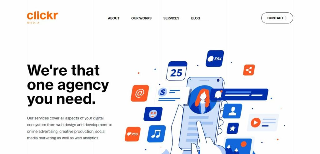 Clickr Media's Homepage