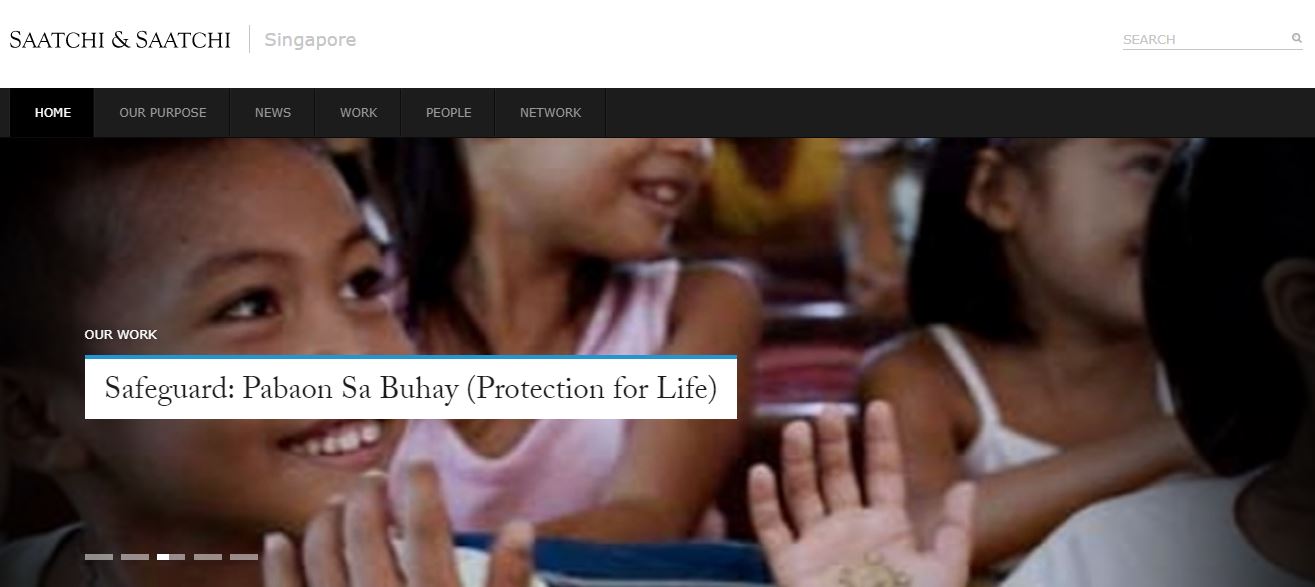 Saatchi & Saatchi's Homepage