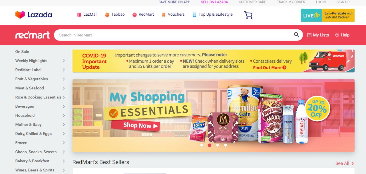 Redmart's Homepage