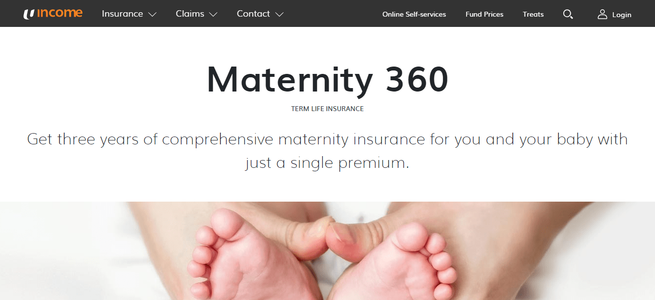 Income’s Maternity 360's Homepage
