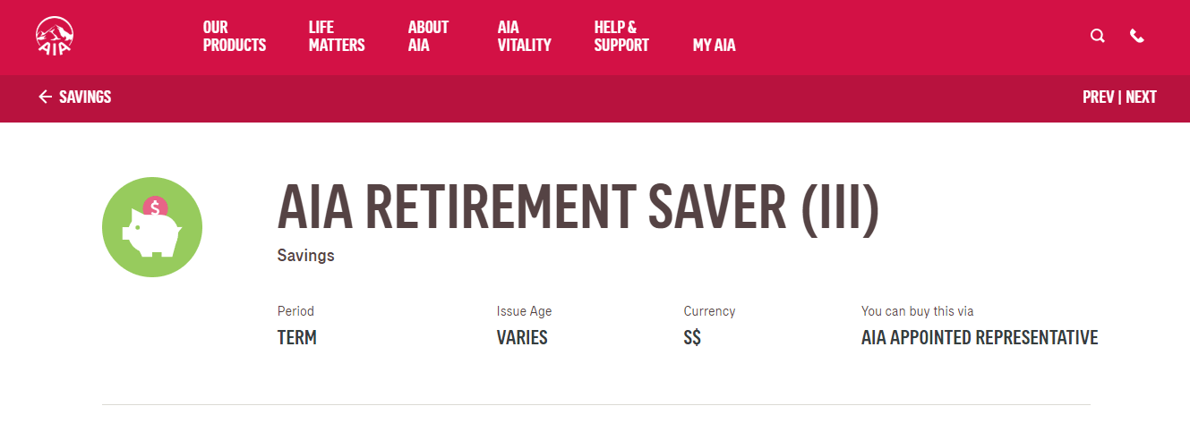 AIA Insurance's Homepage
