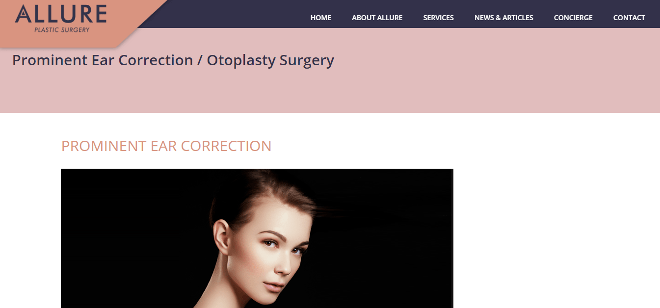 Allure Plastic Surgery's Homepage