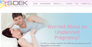 Sidek Clinic's Homepage