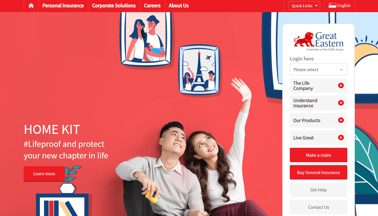 Great Eastern Life's Homepage