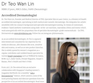 Dr. Teo Wan Lin's Homepage