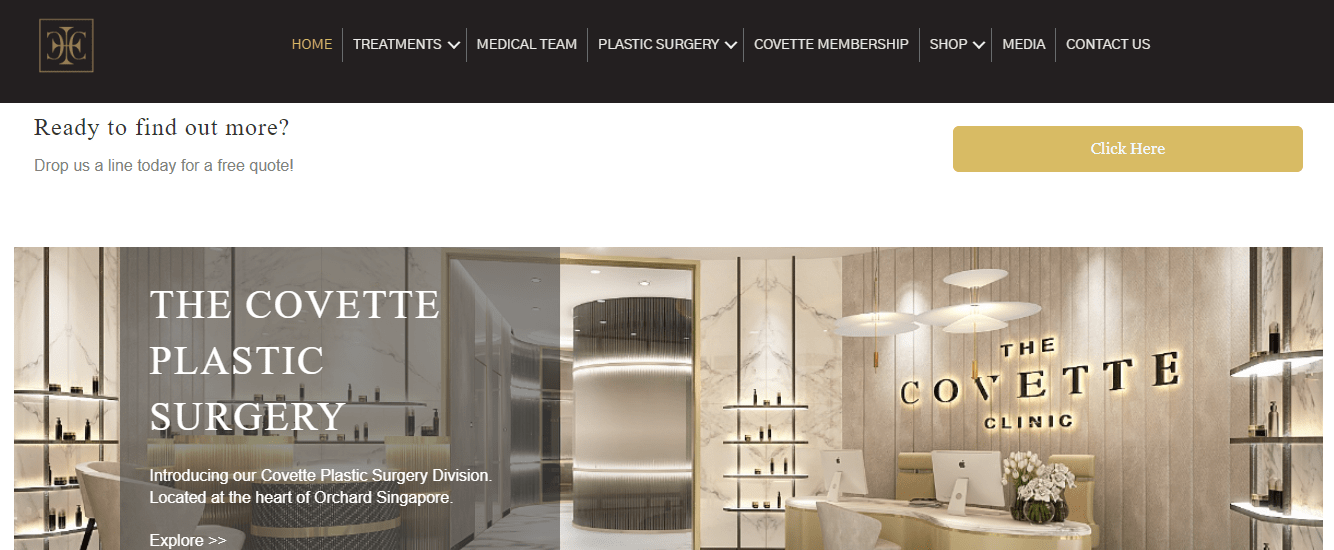 Covette Plastic Surgery & Aesthetics Clinic's Homepage
