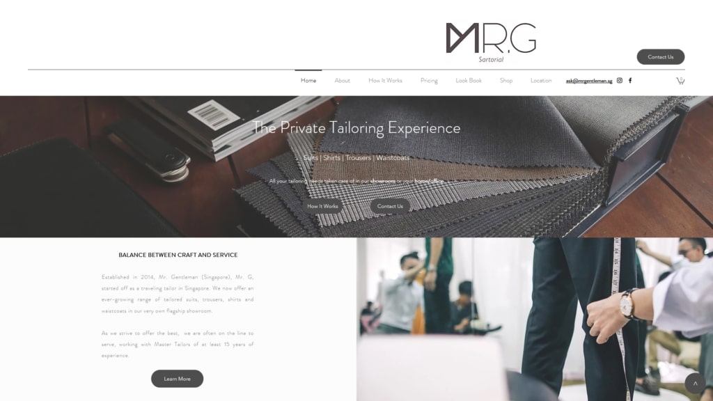 Mr G Sartorial' Homepage