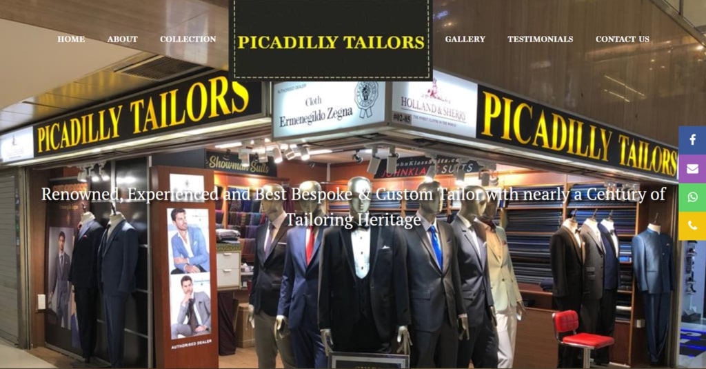 Picadilly Tailors' Homepage