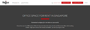 Regus' Homepage