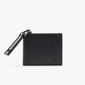 Lacoste’s Altitude Striped Zip Pull Grained Leather Wallet