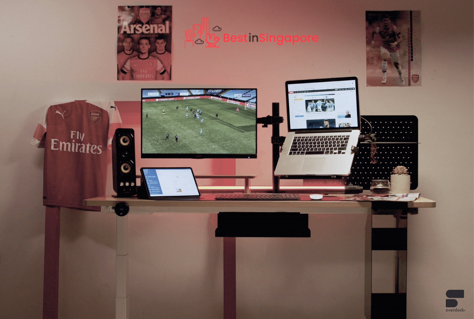 Dual Arm Mount Laptop and Monitor Stand Bracket OA-7/7X