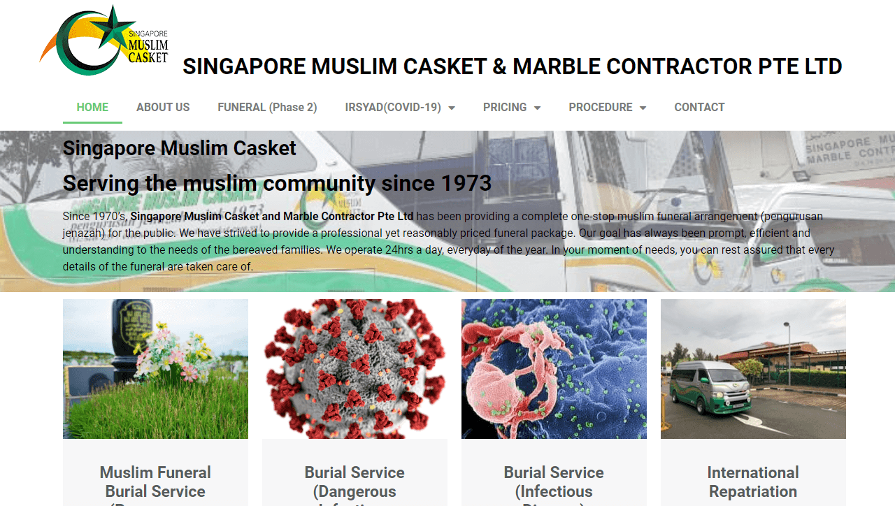 Singapore Muslim Casket and Marble Contractor's Homepage
