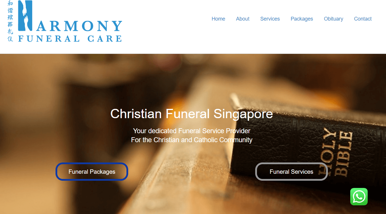 Harmony Funeral Care's Homepage