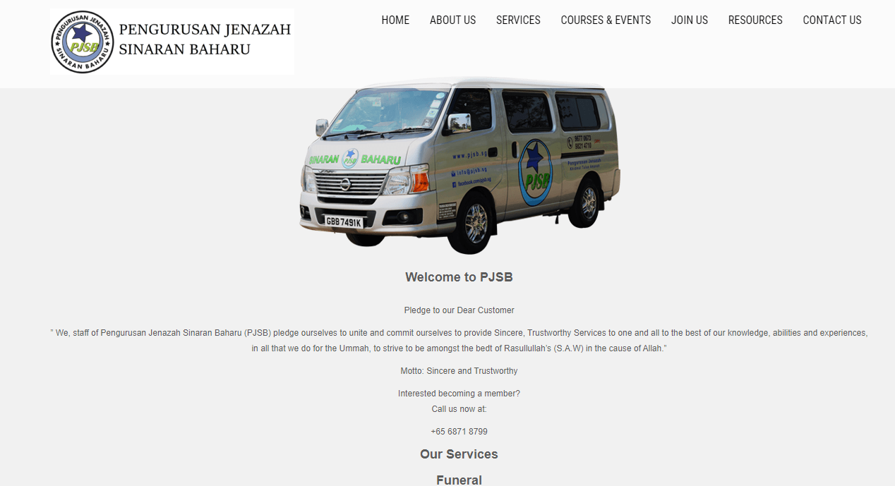 Pengurusan Jenazah Sinaran Baharu (PJSB)'s Homepage