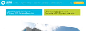 Nexus International School's Homepage