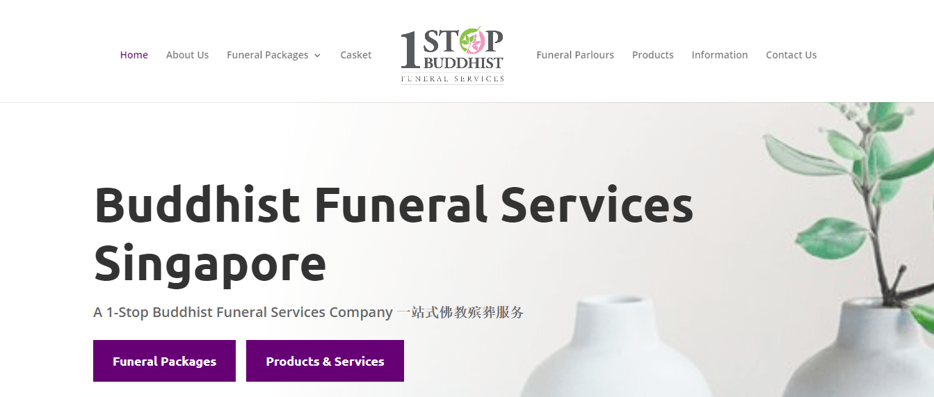 1Stop Buddhist Funeral Services' Homepage