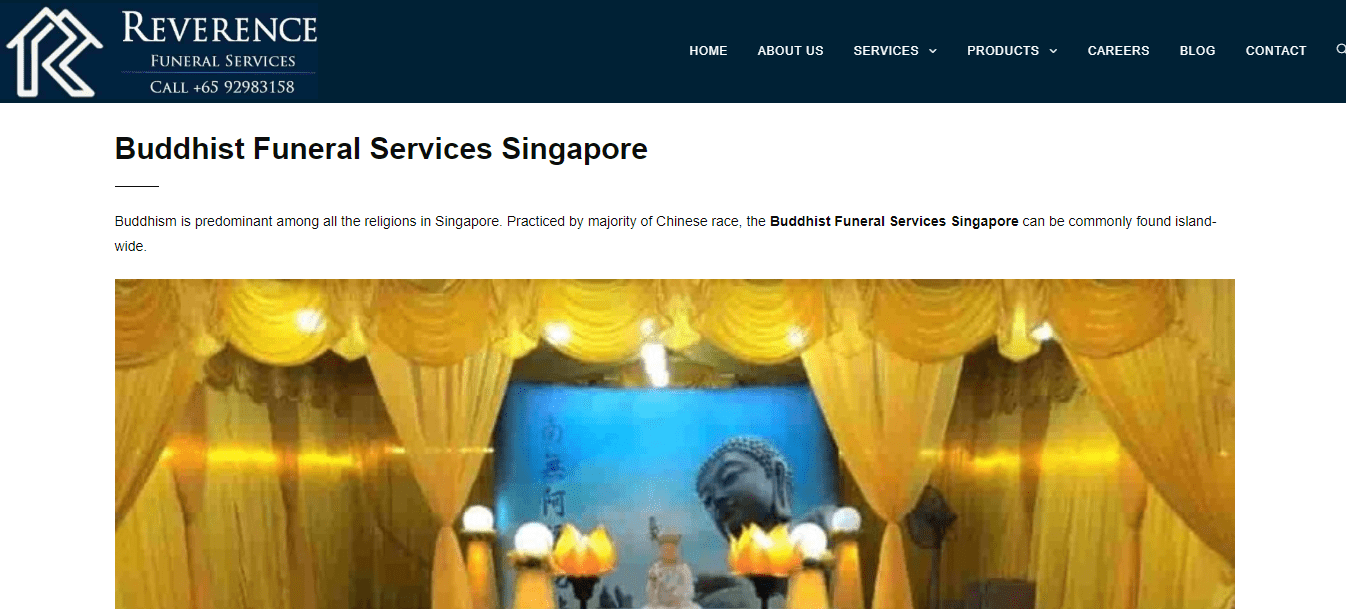 Reverence Funeral Services' Homepage