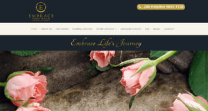Embrace Funeral Services' Homepage