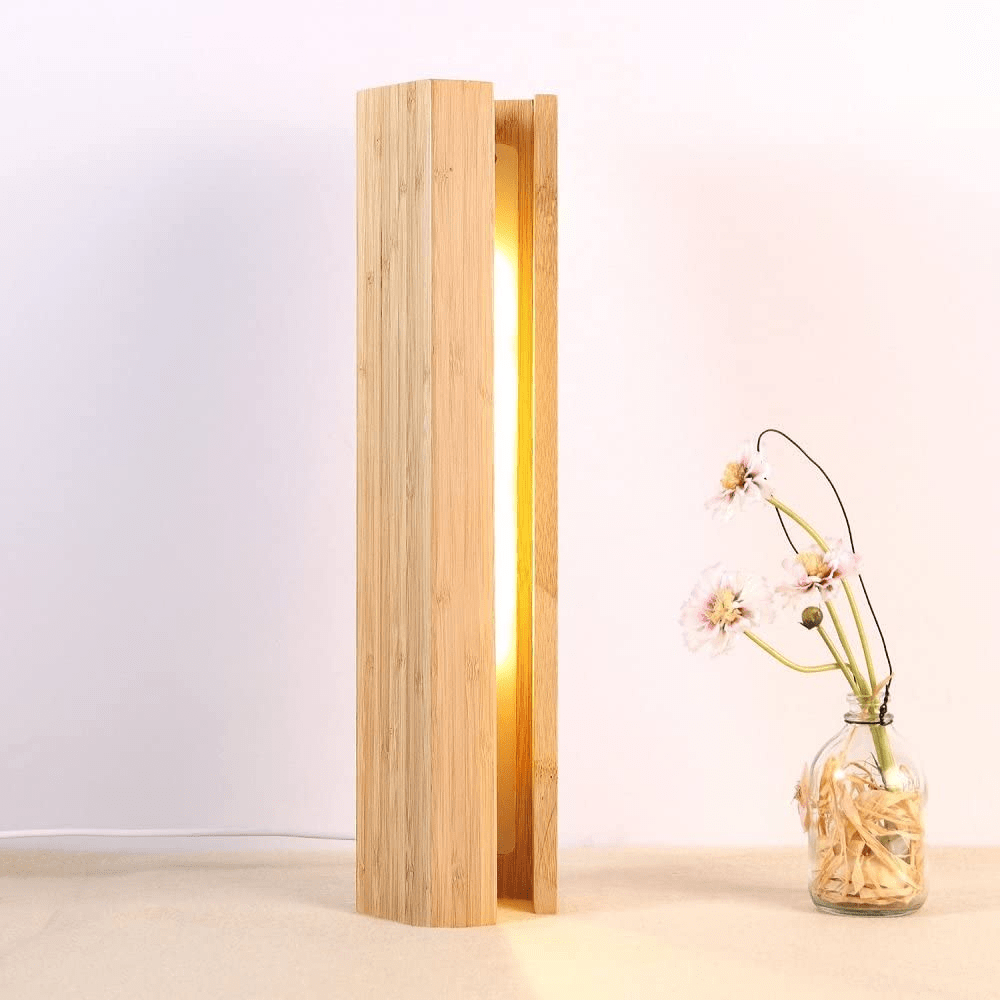 Bamboo Pentagon Shade Bedroom Night Lamp