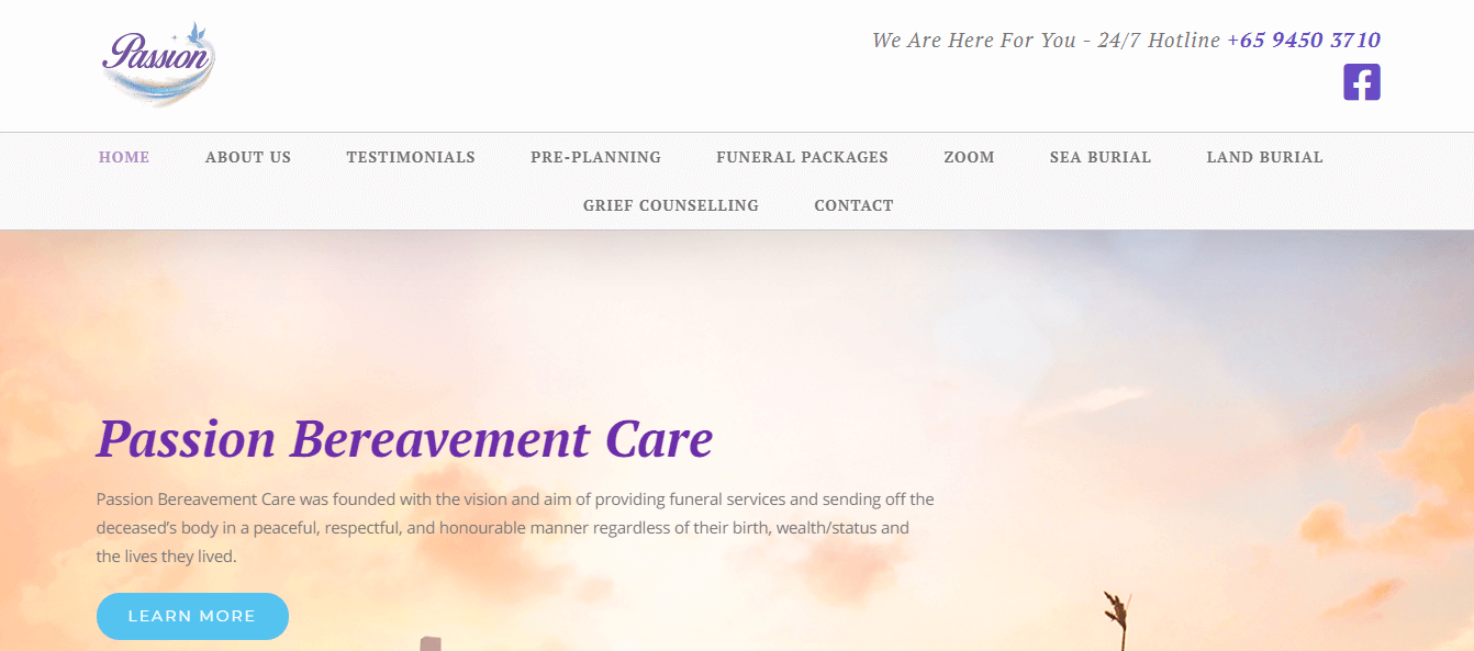 Passion Bereavement Care's Homepage