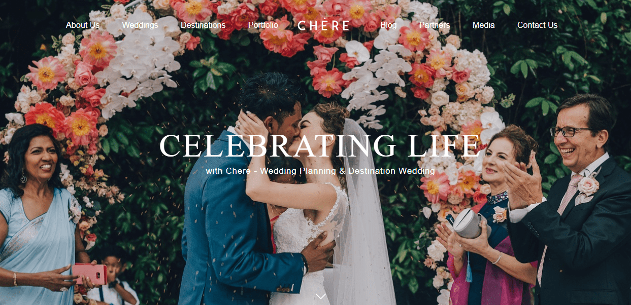 Chère: Weddings & Events' Homepage