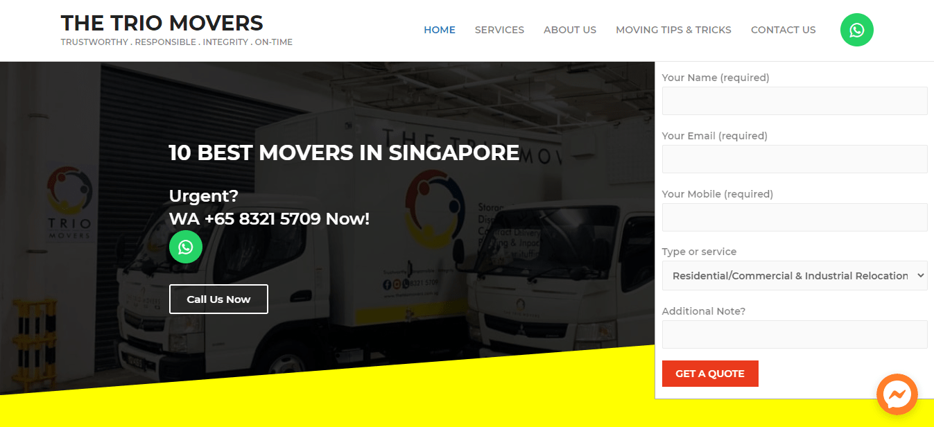The Trio Movers' Homepage