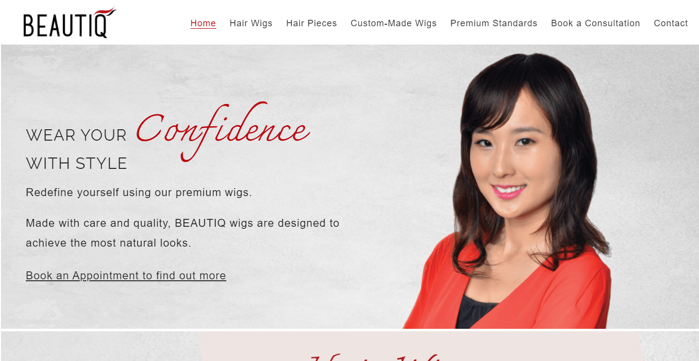 Beautiq Wigs' Homepage