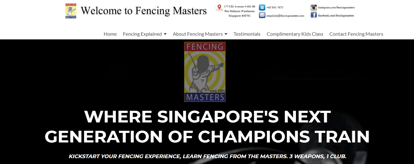 Fencing Masters' Homepage