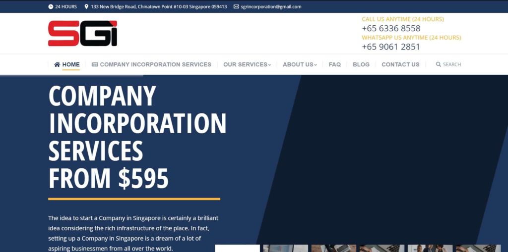 Singapore Incorporation's Homepage