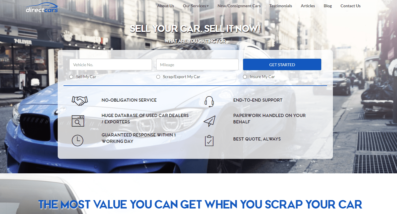 DirectCars' Homepage