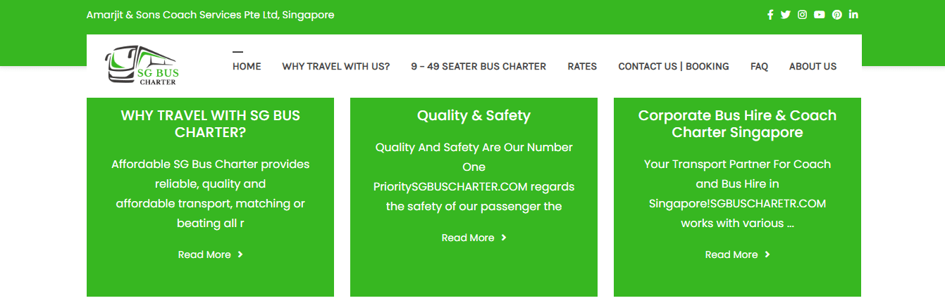 SG Bus Charter's Homepage