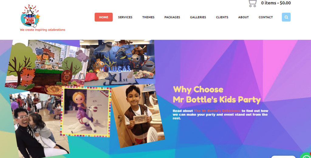 Mr. Bottle's Kids Party's Homepage