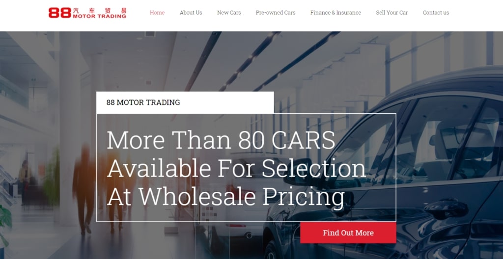 88 Motor Trading Homepage