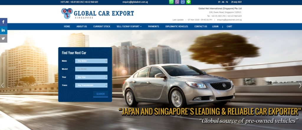 Global Net International (Singapore) Homepage