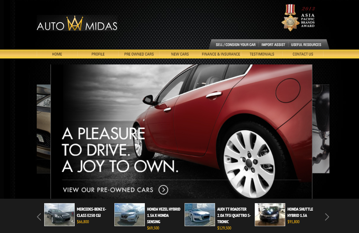 Auto Midas Homepage