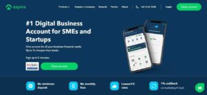 Aspire Digital Business Account's Homepage