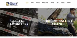 Advance Auto Parts' Homepage