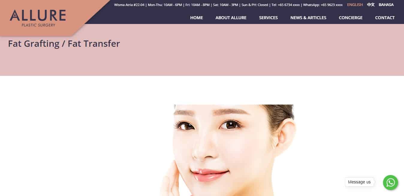 Allure Plastic Surgery's Homepage