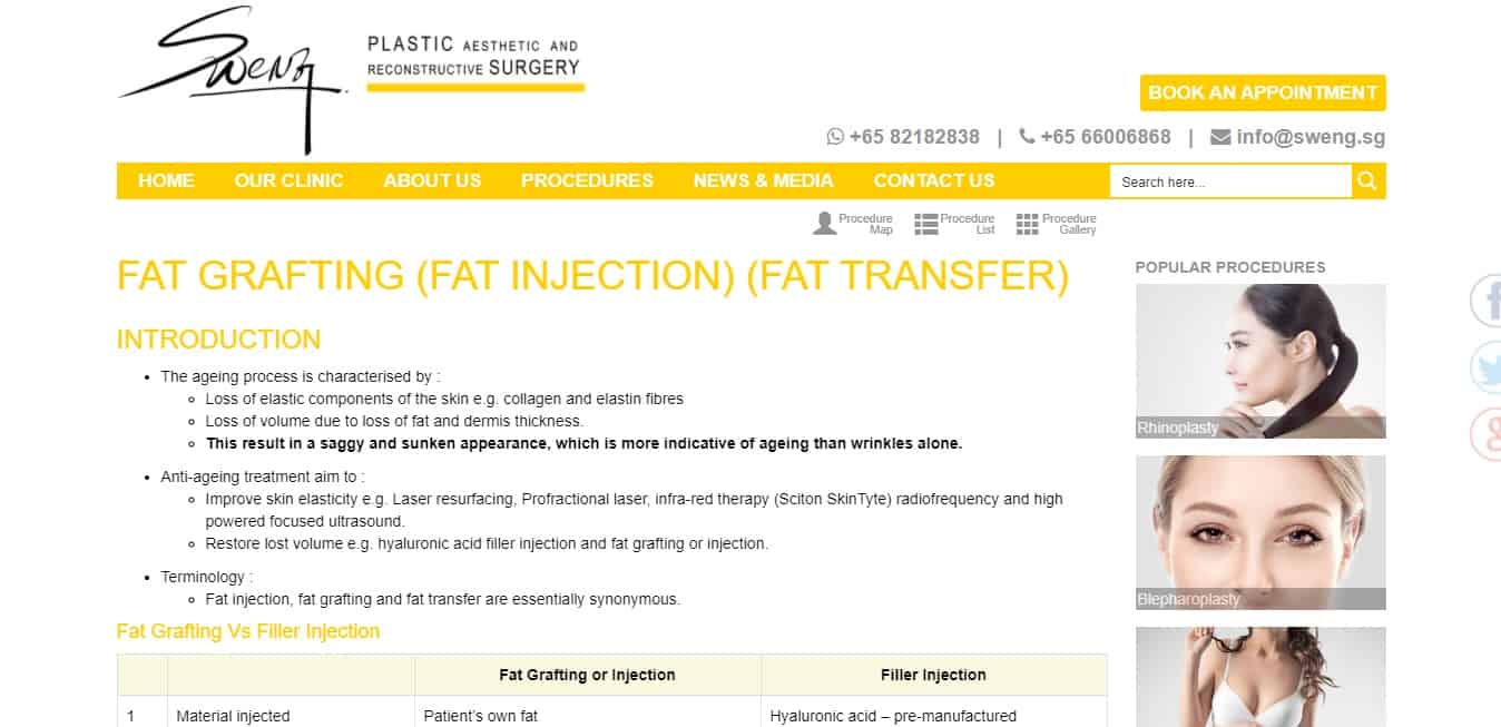Sweng Clinic's Homepage