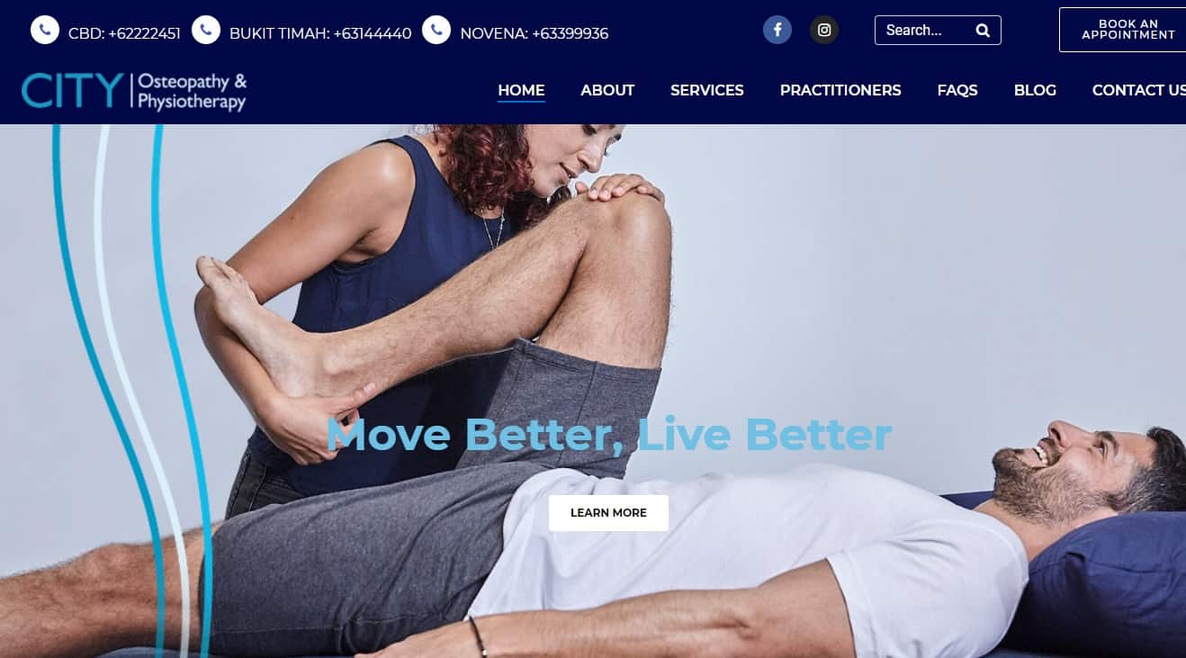 City Osteopathy & Physiotherapy Clinic's Homepage