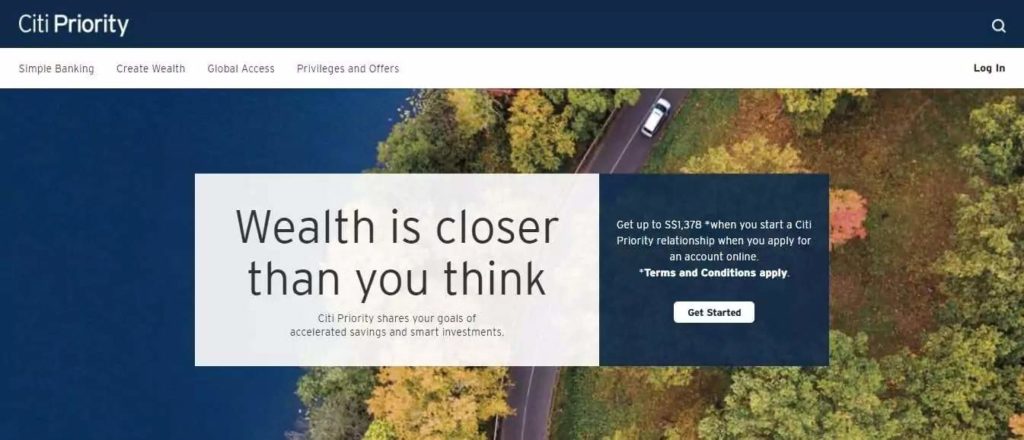 Citi Priority's Homepage