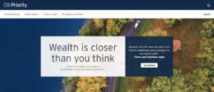 Citi Priority's Homepage