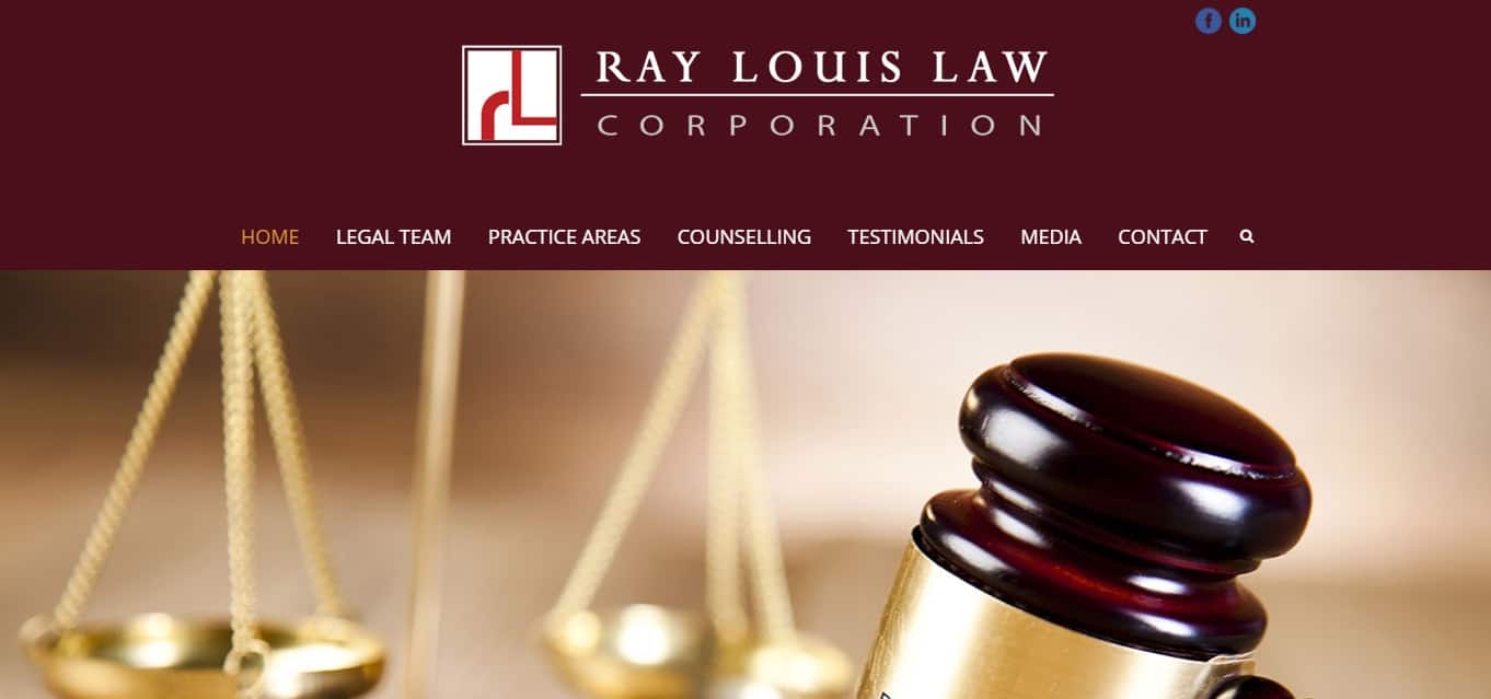 Ray Louis Law Corporation's Homepage