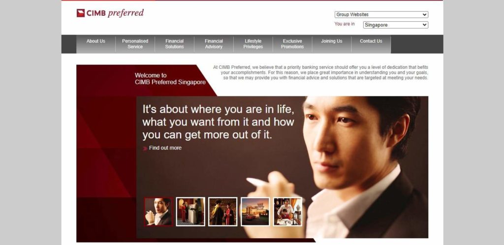 CIMB Preferred's Homepage