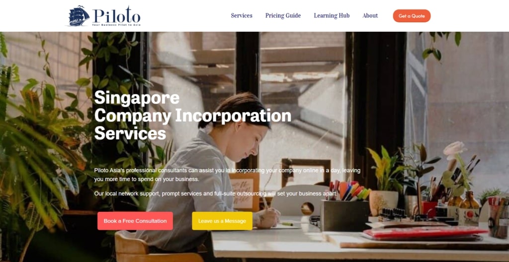 Piloto Asia's homepage