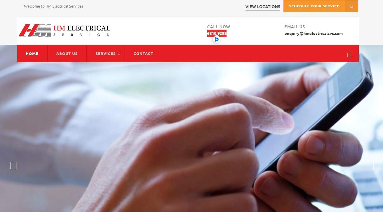 HM Electrical Services' Homepage