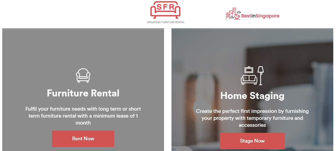 Singapore Furniture Rental's Homepage