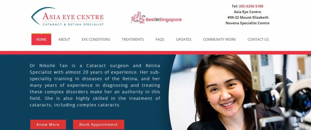 Asia Eye Centre's Homepage