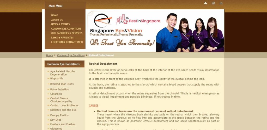 Singapore Eye and Vision's Homepage