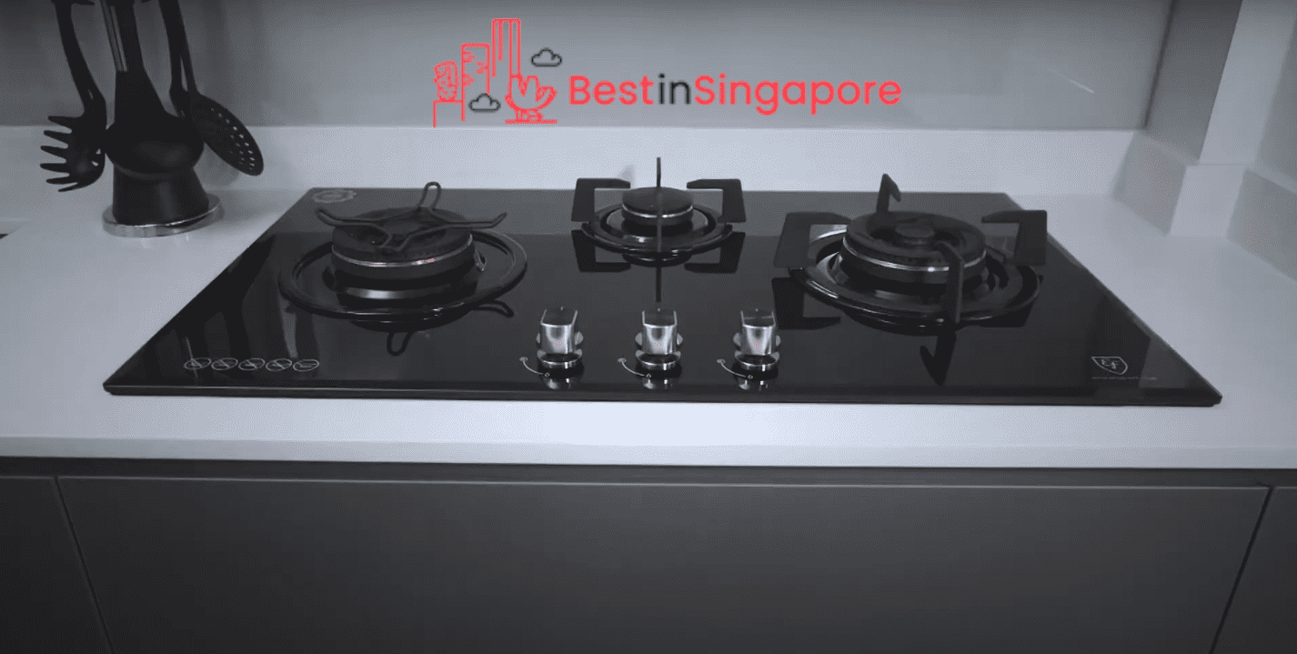 EF Dual Flame Control Glass Gas Hob EFH 9733 WT VGB